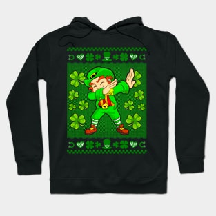 St Patricks Day Ugly Sweater Dabbing Leprechaun Hoodie